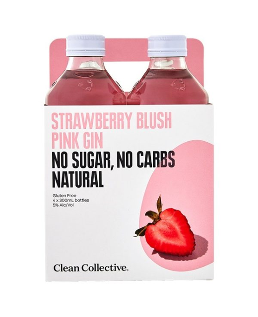 Clean Collective Strawberry Blush Pink Gin 4pk BTL