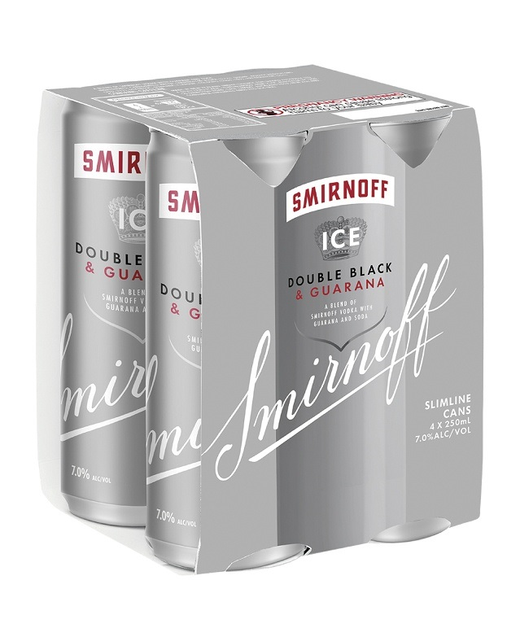 Smirnoff Ice Double Black & Guarana 4pk cans