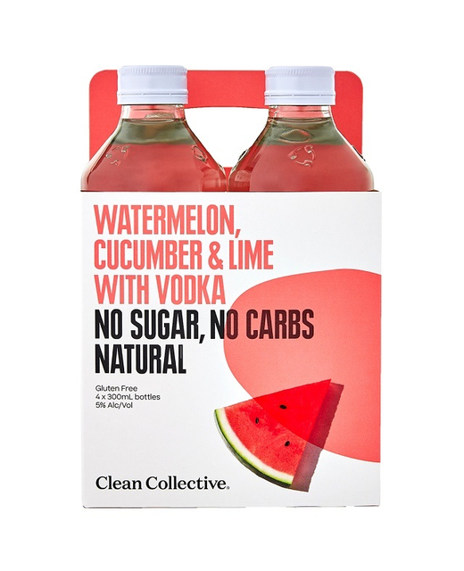 Clean Collective Watermelon, Cucumber & Lime w Vodka 4pk BTL