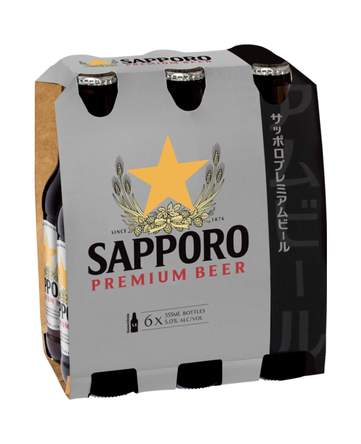 Sapporo Premium 355ml 6pk BTL