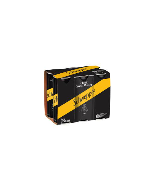 Schweppes Soda 250ml 6pk cans