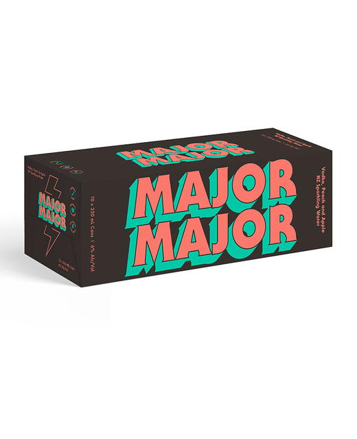 Major Major Vodka, Peach & Apple 10pk cans