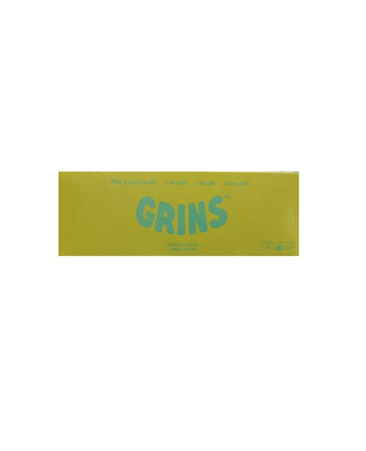 Grins Vodka, Lemon, Lime & Soda 10pk cans