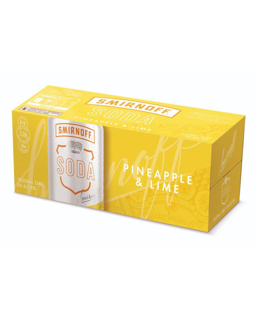 Smirnoff Soda Pineapple & Lime 10pk cans