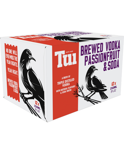 Tui Vodka Passionfruit & Soda 12pk cans