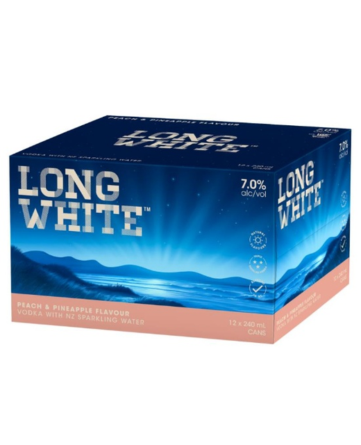 Long White Vodka Peach & Pineapple 12pk cans