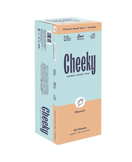 Cheeky Hard Iced Tea Peach & Vodka 10pk cans