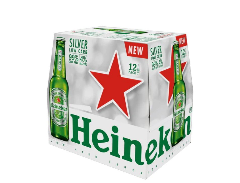 Heineken Silver Low Carb 330ml 12pk BTL - Beer-Low Alcohol / Low 