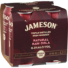 Jameson & Raw Cola 375ml 4pk cans