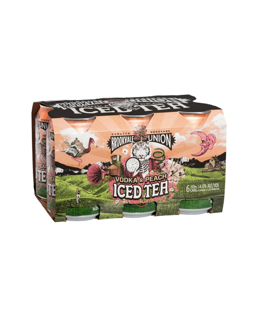 Brookvale Union Vodka Peach Iced Tea 6pk cans