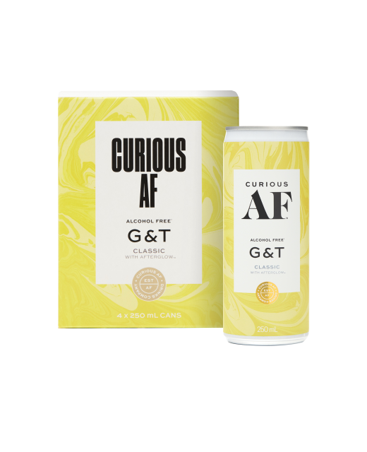 Curious AF Alcohol Free G&T Classic 4pk cans