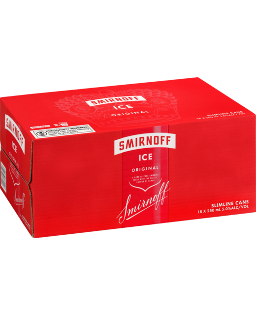 Smirnoff Ice Red Lemon 5% 250mL Can 18 Pack