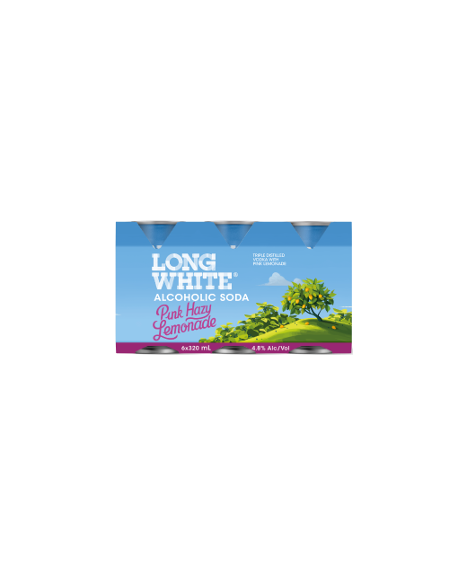 Long White Pink Lemonade 330ml 6pk