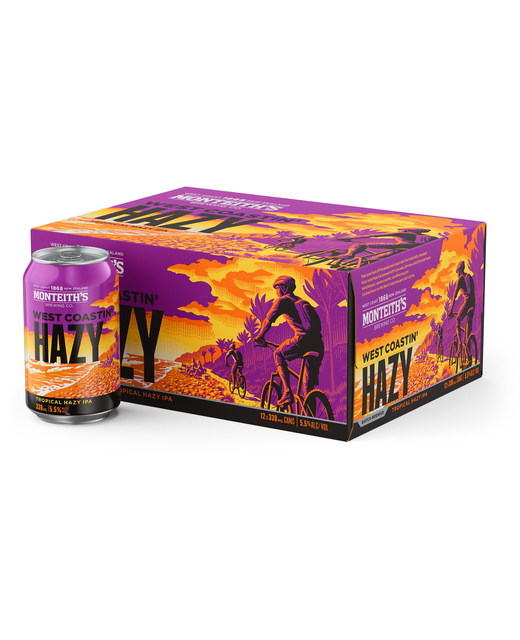 Monteith's West Coastin' Hazy IPA 12pk cans