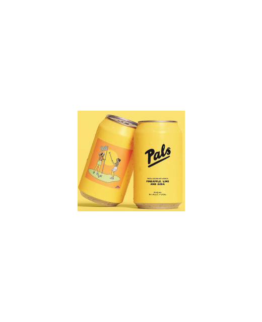 Pals New Yellow Pineapple, Lime & Soda 10pk cans