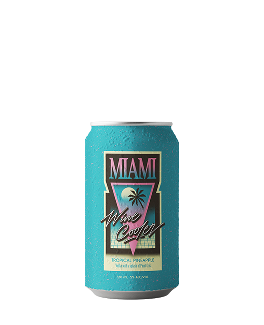 Miami Wine Cooler Tropical Pineapple 6pk cans