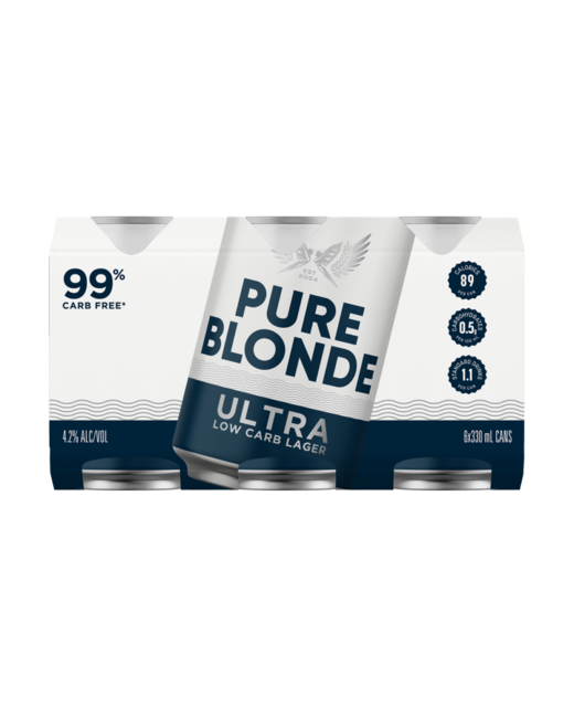 Pure Blonde Ultra Low Carb Lager 6pk cans