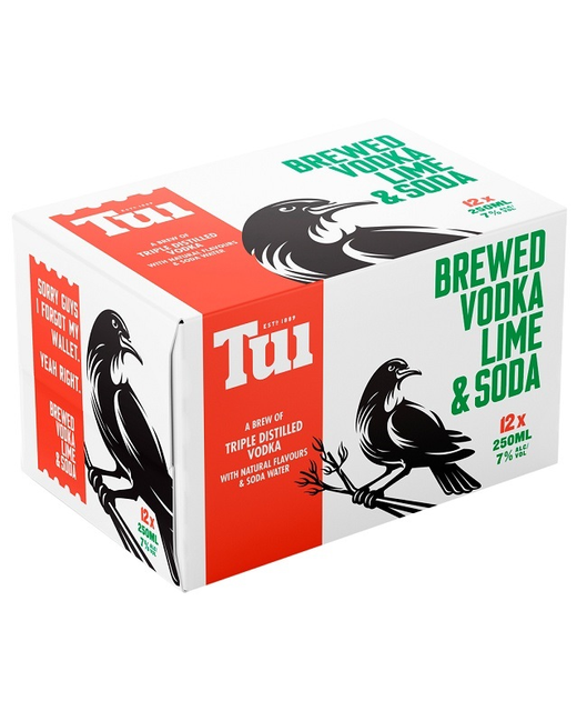 Tui Vodka Lime & Soda 12pk cans